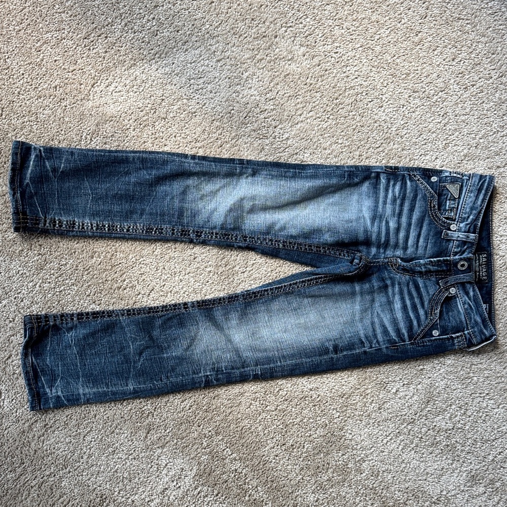 Salvage Kids Faded Blue Jeans